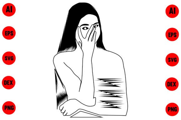 Download Woman Faces Modern Line Art - Premium Resources