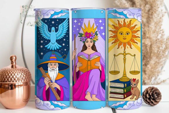 Download Mystical Tarot Card 20oz Tumbler Wrap - Premium Resources