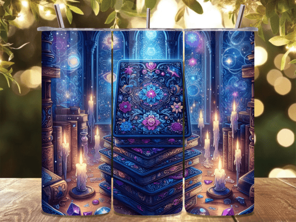 Download Mystical Tarot Book Candle Tumbler Wrap - Premium Bundle