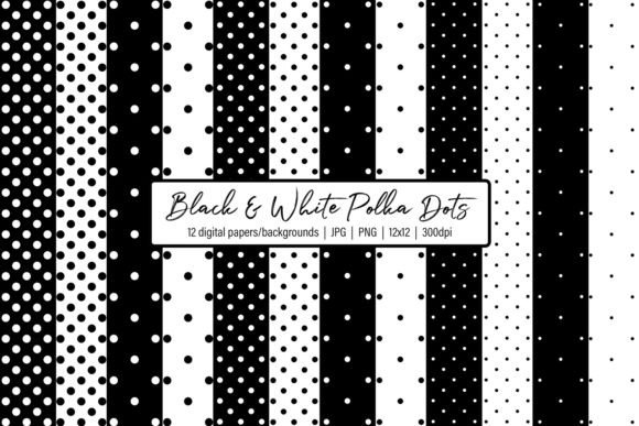 Download Black and White Polka Dots - Black and white Collection